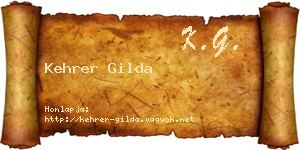 Kehrer Gilda névjegykártya